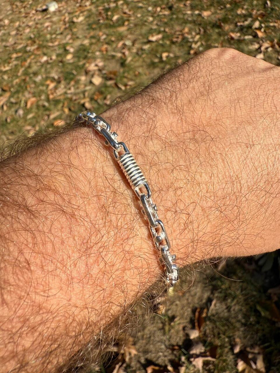 HarlemBling Spring Barrel Rolo Link Bracelet - 925 Sterling Silver - 7"-9" - 5mm