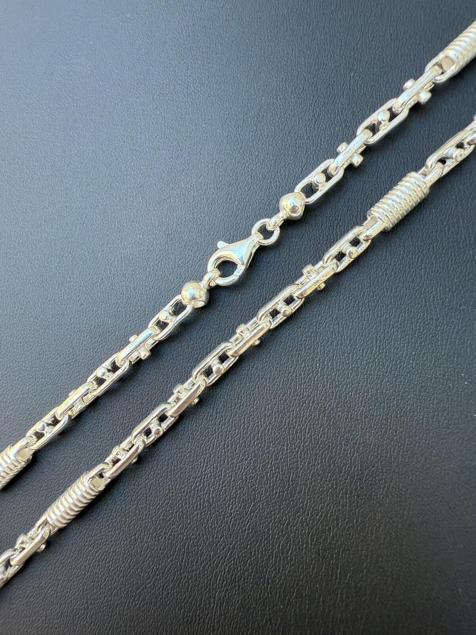 HarlemBling Spring Barrel Rolo Link Chain Necklace - 925 Sterling Silver - 18"-28" - 5mm