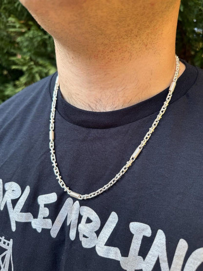 HarlemBling Spring Barrel Rolo Link Chain Necklace - 925 Sterling Silver - 18"-28" - 5mm