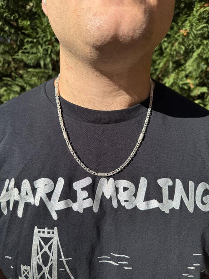 HarlemBling Spring Barrel Rolo Link Chain Necklace - 925 Sterling Silver - 18"-28" - 5mm