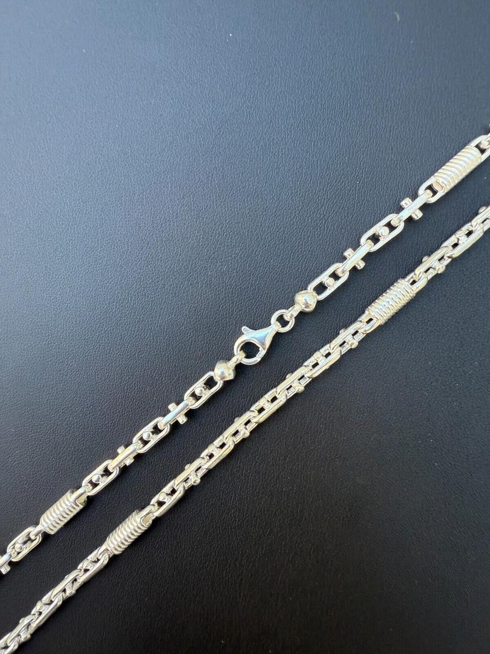 HarlemBling Spring Barrel Rolo Link Chain Necklace - 925 Sterling Silver - 18"-28" - 5mm