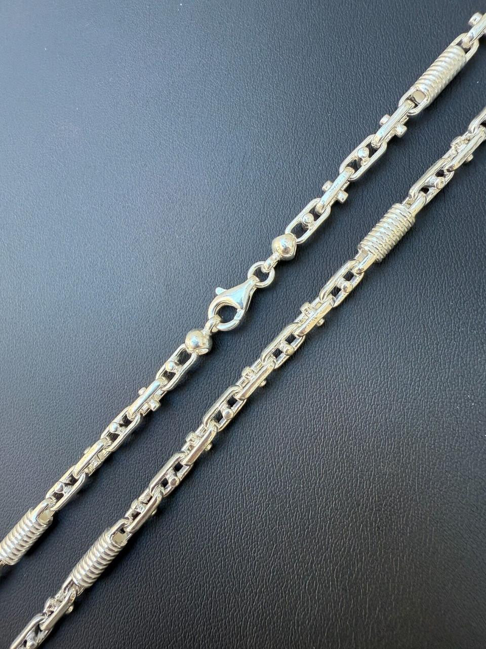 HarlemBling Spring Barrel Rolo Link Chain Necklace - 925 Sterling Silver - 18"-28" - 5mm