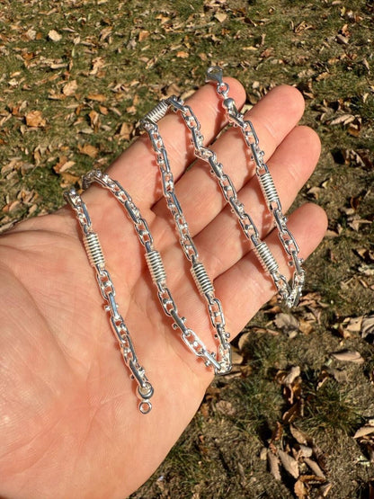 HarlemBling Spring Barrel Rolo Link Chain Necklace - 925 Sterling Silver - 18"-28" - 5mm