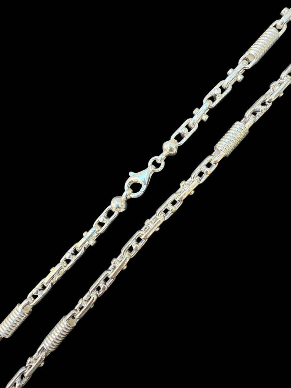 HarlemBling Spring Barrel Rolo Link Chain Necklace - 925 Sterling Silver - 18"-28" - 5mm