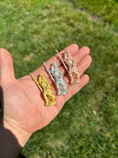 HarlemBling St Christopher Real 925 Silver / 14k Yellow Rose Gold Heavy 3D Pendant Necklace