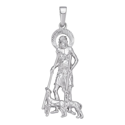 HarlemBling St Lazarus Plain Pendant - 925 Silver - 3 Sizes 1.25"-3.25"