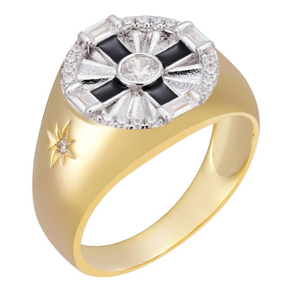 HarlemBling Star Of Bethlehem Ring - 14k Gold Vermeil 925 Silver - CZ Stones