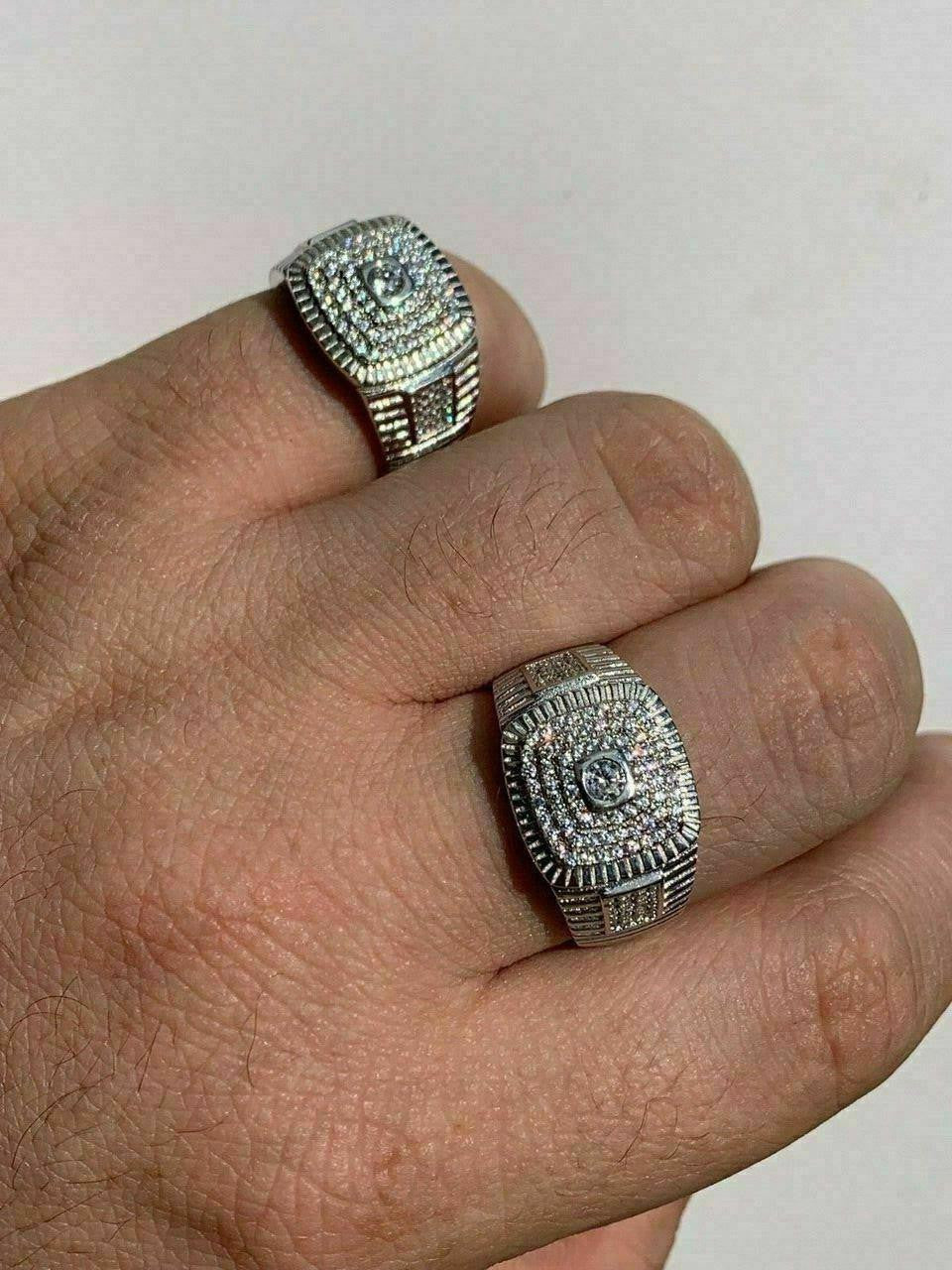 HarlemBling The Square OG Ring - Harlembling Classic Since 2018 - 925 Silver - CZ Stones