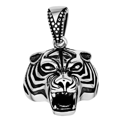 HarlemBling Tiger Cheetah Pendant - Oxidized 925 Silver - Small 1"