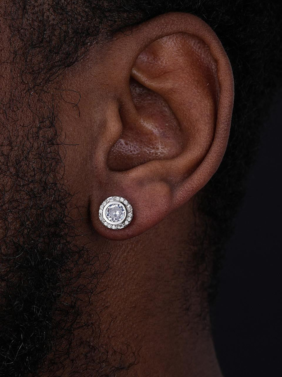 HarlemBling TikTok Famous Earrings - 925 Silver - CZ Stones - 10.5mm