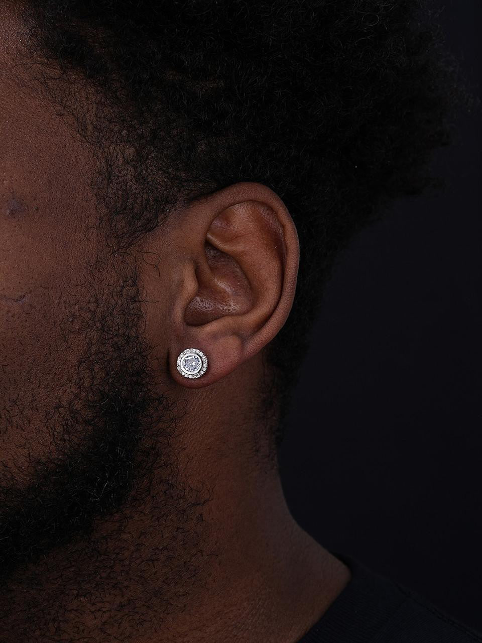 HarlemBling TikTok Famous Earrings - 925 Silver - CZ Stones - 10.5mm