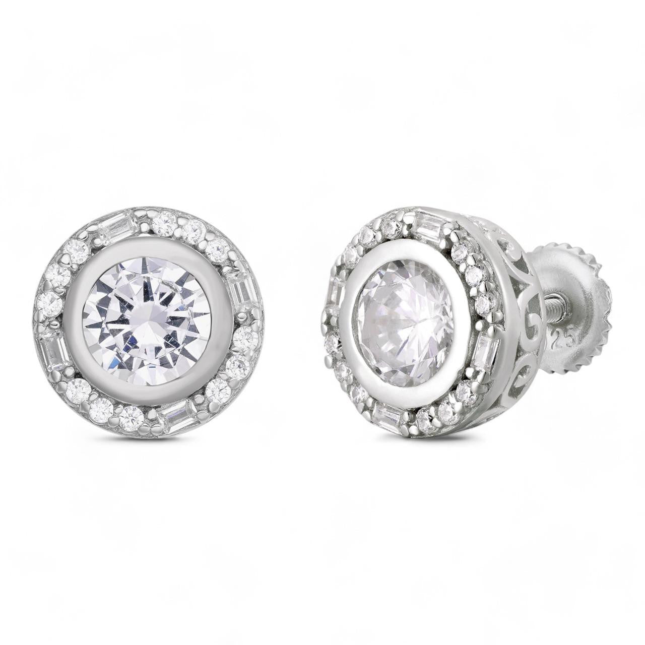 HarlemBling TikTok Famous Earrings - 925 Silver - CZ Stones - 10.5mm