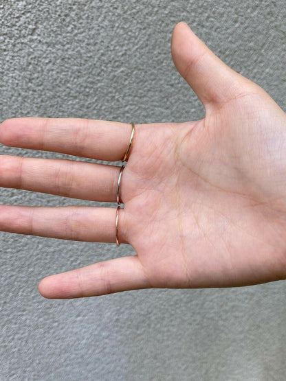 HarlemBling Tiny Red Pink Ruby Ring Diamond 925 Sterling Silver Or Yellow Rose Gold Finish