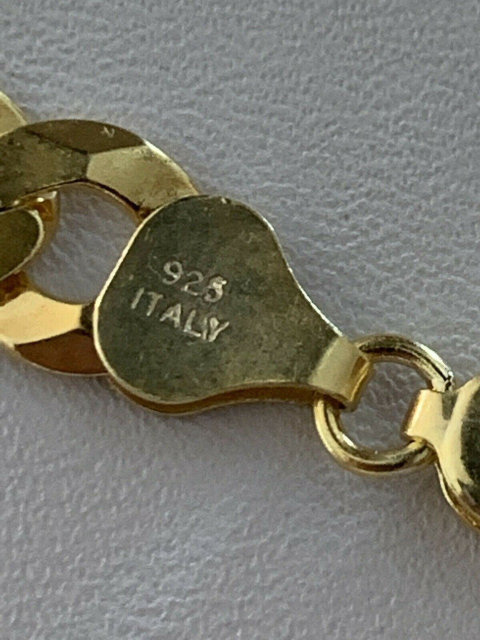 HarlemBling Two Tone Cuban Link Chain 14k Gold and Solid 925 Silver Diamond Cut ITALY 5-11mm