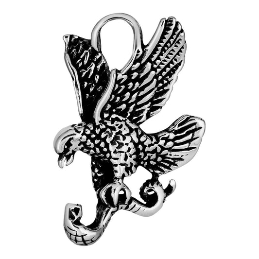 HarlemBling USA American Eagle Pendant - Oxidized 925 Silver - Small 1.25"