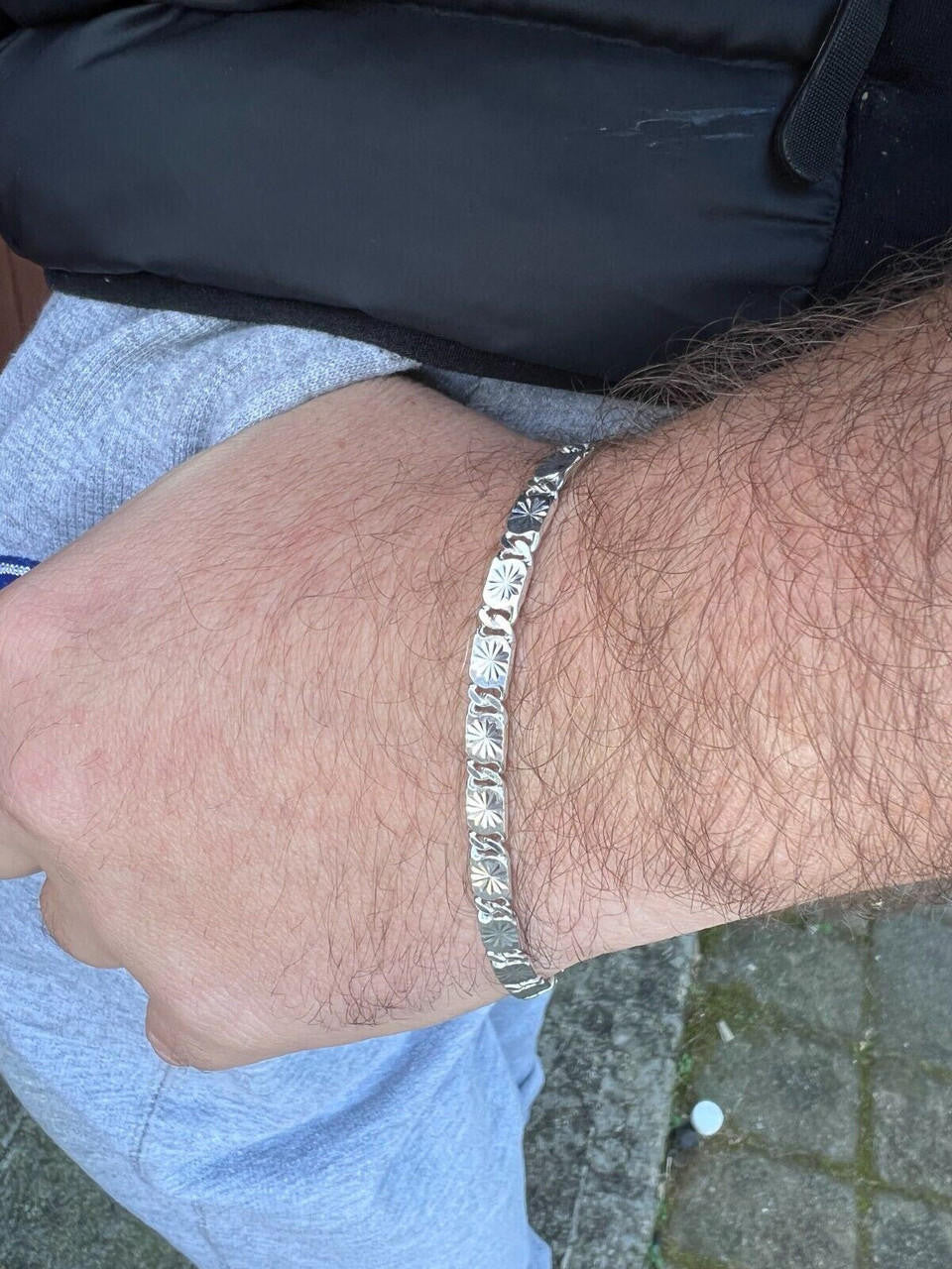 HarlemBling Valentino Star Chain Or Bracelet Solid Real 925 Sterling Silver ITALY 3-5mm