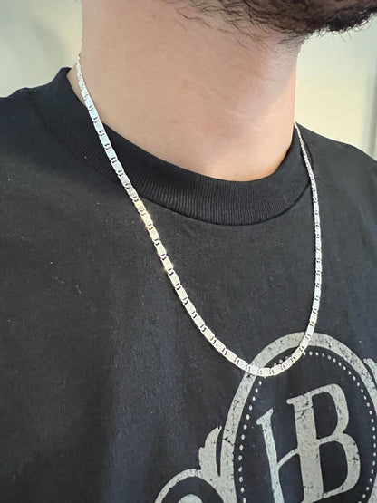 HarlemBling Valentino Star Chain Or Bracelet Solid Real 925 Sterling Silver ITALY 3-5mm