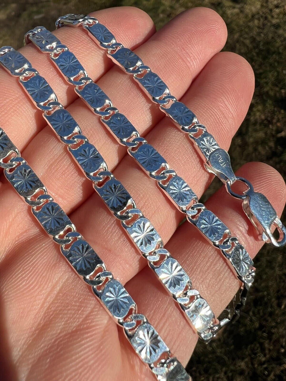 Valentino Star Chain Or Bracelet Solid Real 925 Sterling Silver
