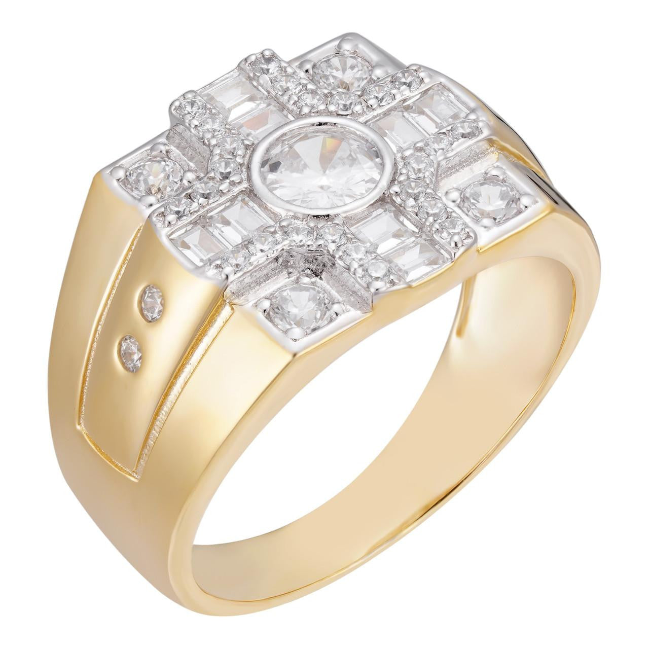 HarlemBling West Side Ring - 14k Gold Vermeil 925 Silver - CZ Stones