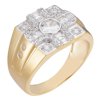 HarlemBling West Side Ring - 14k Gold Vermeil 925 Silver - CZ Stones