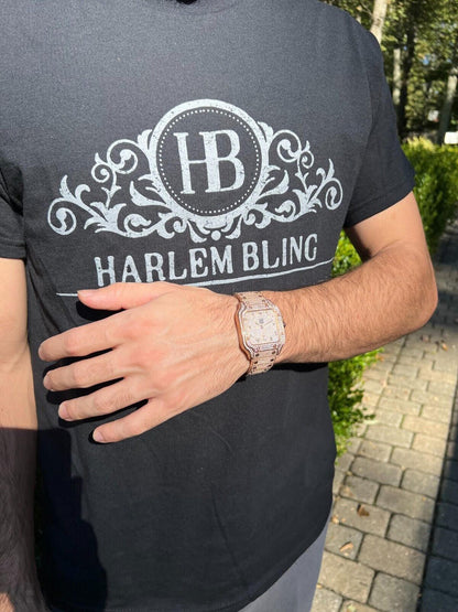 Hip Hop 14k Rose Gold Plated Stainless Steel Mens Watch Fully Iced Hip Hop Out Arabic