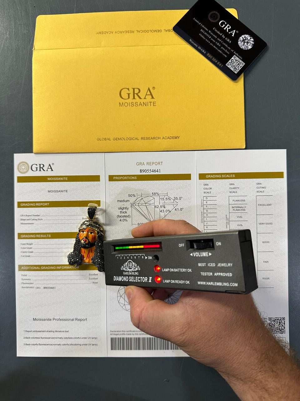 Hip Hop Black MOISSANITE Real 925 Silver / Gold Enamel Jesus Piece Pendant Necklace