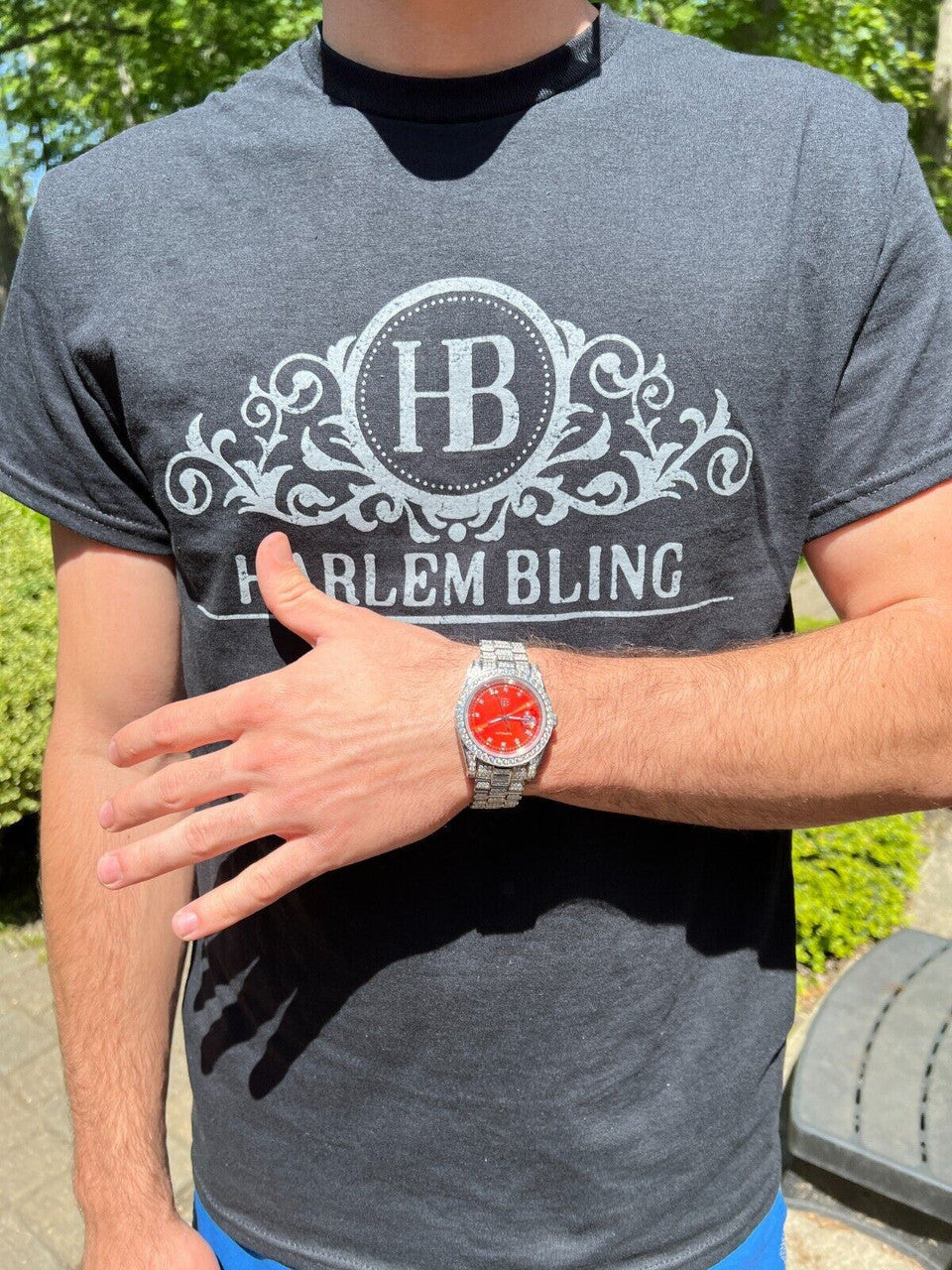 Hip Hop Bust Down MOISSANITE Red Face Presidential Watch Iced Hip Hop Pass Diamond Test