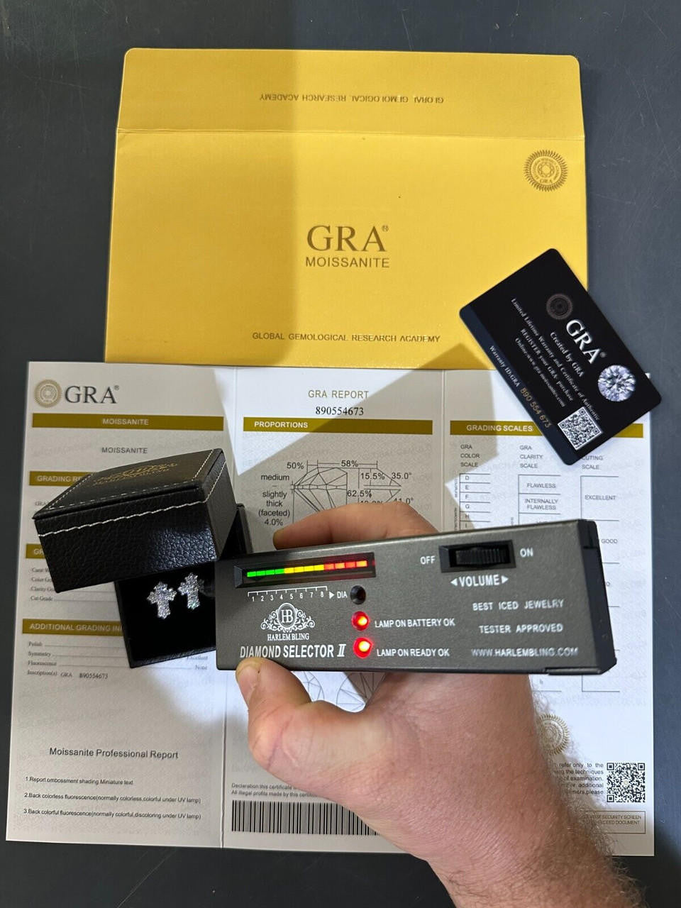 Hip Hop Gothic Cross Large Earrings Real 925 Silver Iced Moissanite Hip Hop Mens Ladies