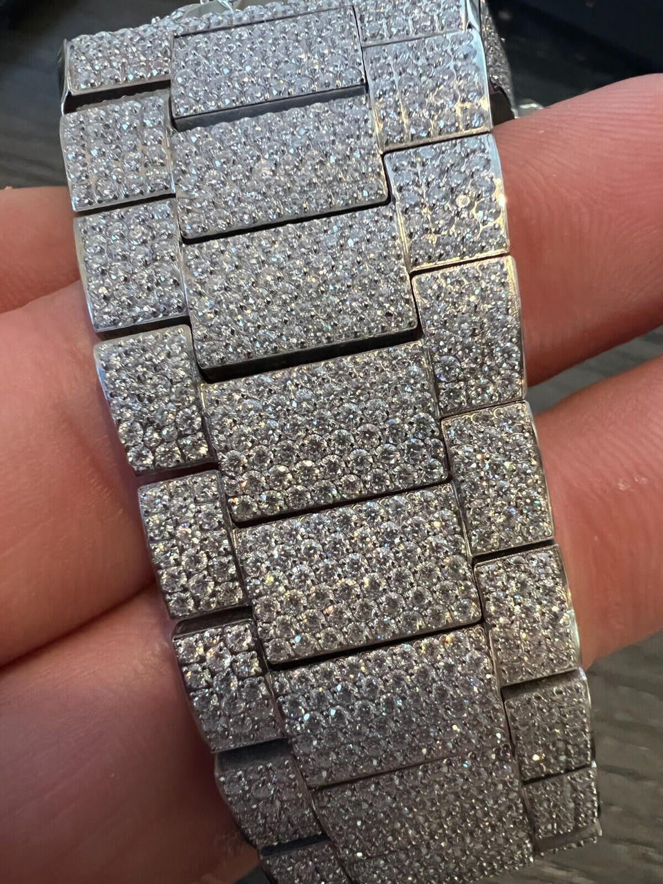 Hip Hop Honeycomb Set 35ct MOISSANITE Mens Perpetual Calendar Real Watch Iced Hip Hop Passes Tester 