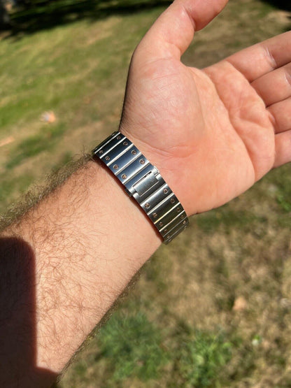 Hip Hop Mens 2.5ct MOISSANITE Watch Hip Hop Two Tone Rose Gold Plated Automatic Black