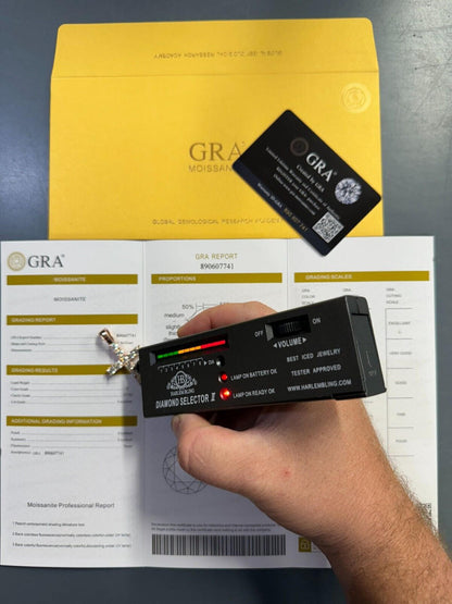 Hip Hop MOISSANITE 14k Rose Gold Cross & Real 925 Silver Iced Pendant Necklace Hip Hop