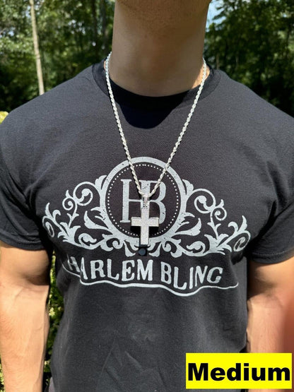 Hip Hop MOISSANITE 3D Iced From All Sides Cross Pendant - 925 Silver - 3 Sizes 1.25"-3.5"