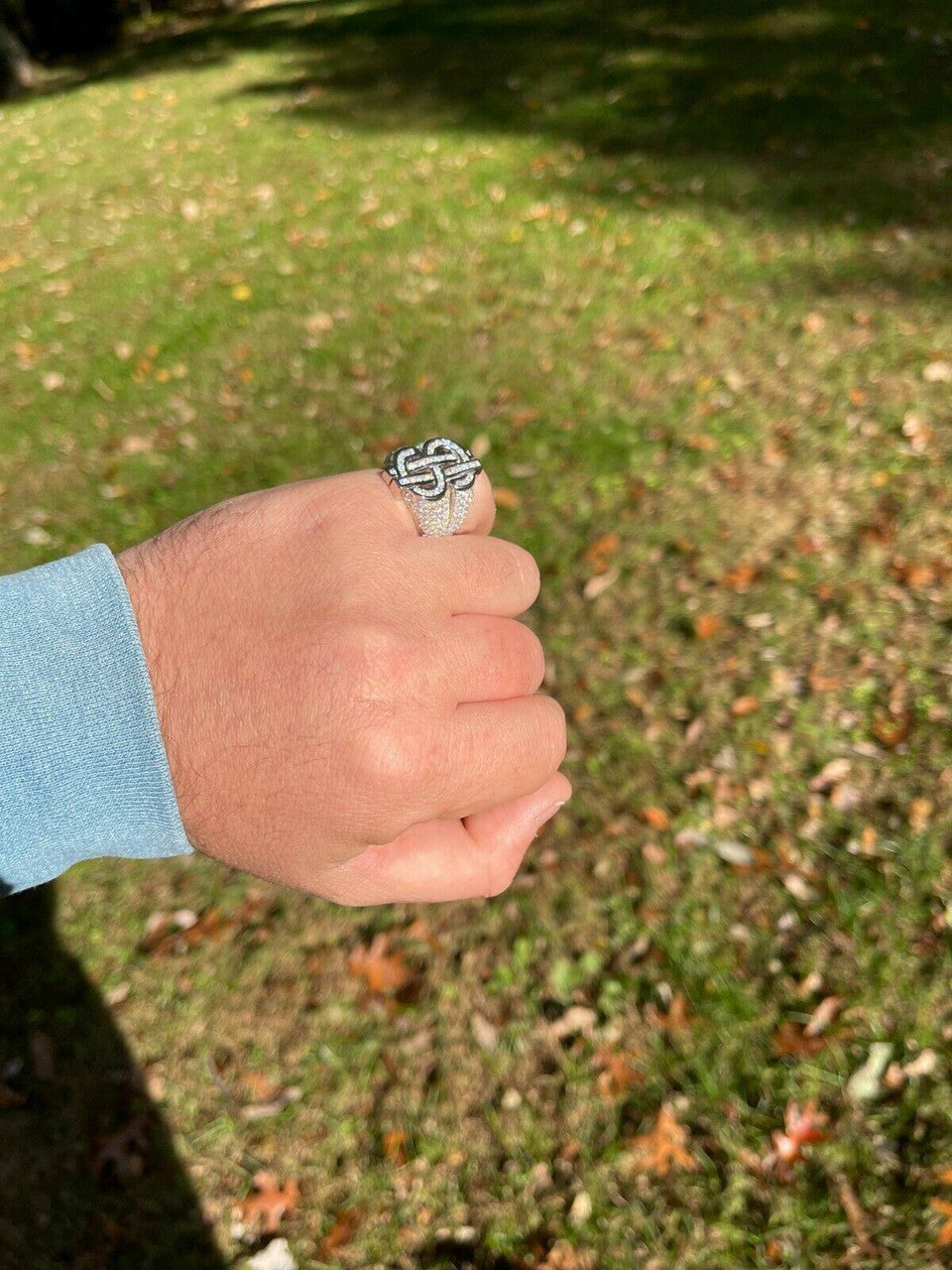 Hip Hop MOISSANITE 925 Silver Dollar Sign dollar Money Ring Pass Diamond Tester Pinky Hip Hop