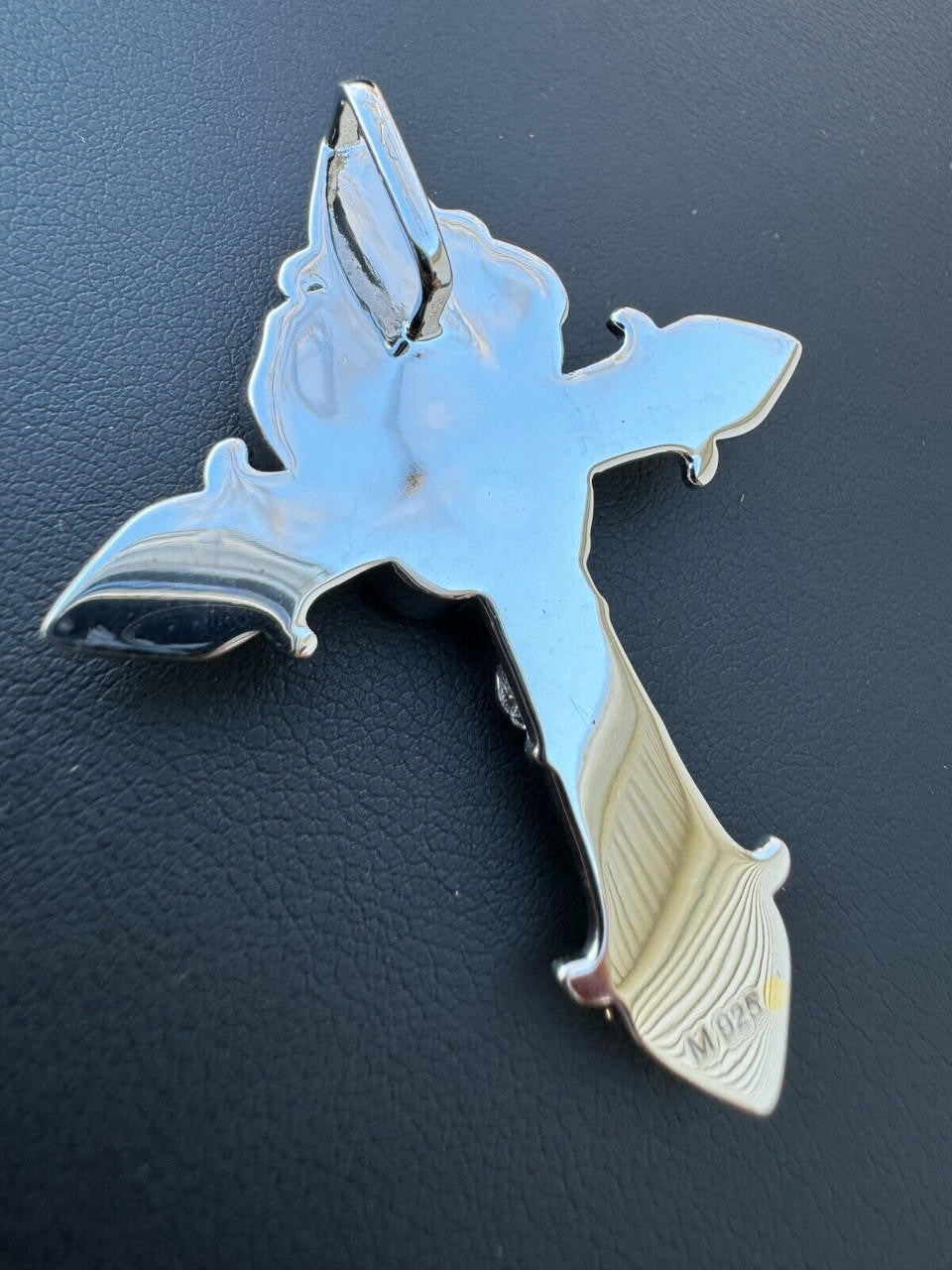 Hip Hop MOISSANITE Cross W. Rose Thorns Pendant Iced Necklace Real 925 Silver / 14k Gold