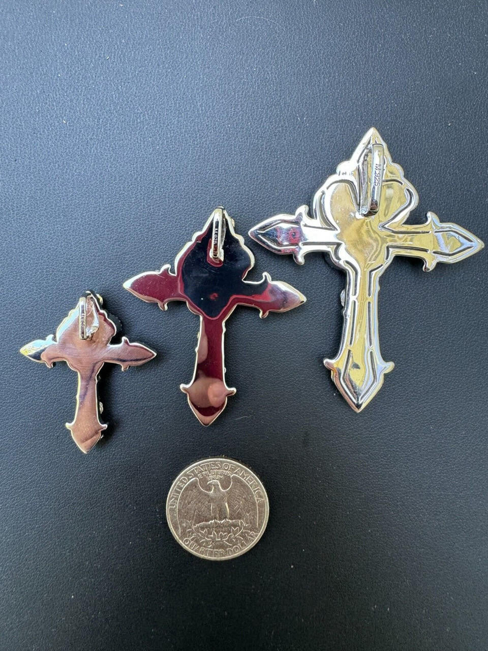 MOISSANITE Cross W. Rose Thorns Pendant Iced Necklace Real 925