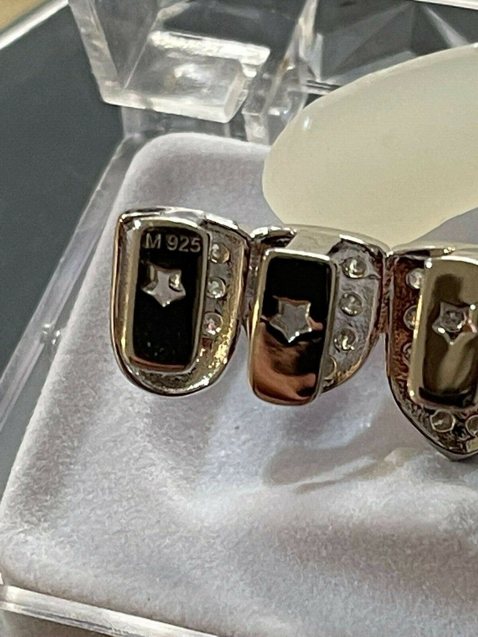 Hip Hop MOISSANITE GRILLZ Pass Diamond Test Teeth Top and Bottom Hip Hop 925 Silver Iced