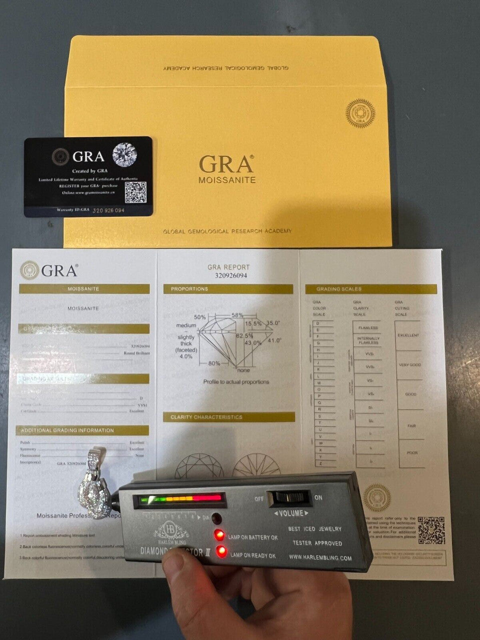 Hip Hop MOISSANITE Hip Hop Boxing Gloves Pendant Necklace Iced 925 Silver/ Gold Plating