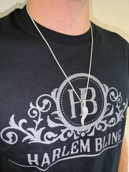 Hip Hop MOISSANITE Iced Hip Hop Cornicello Italian Horn Pepper Pendant Pass Diamond Test