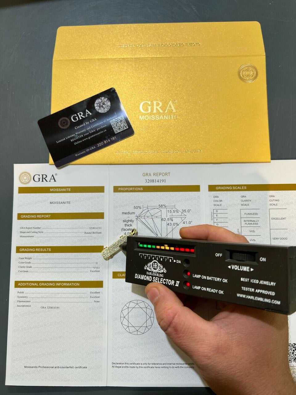 Hip Hop MOISSANITE Iced Silver Skateboard Pendant Hi Hop Gold Necklace Pass Diamond Test