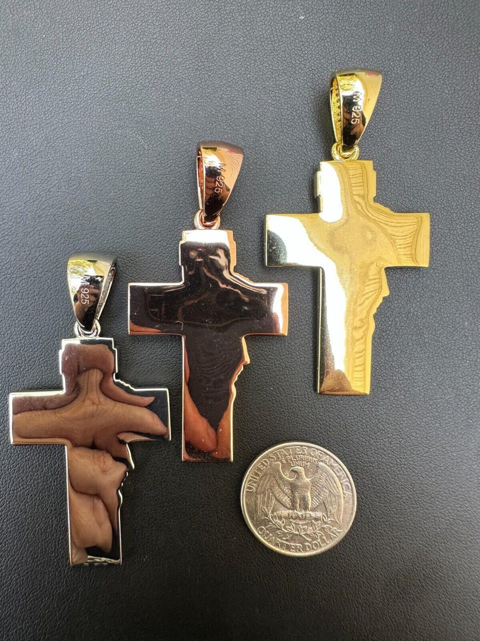 Hip Hop MOISSANITE Jesus Face On Cross Pendant Iced Necklace Real 925 Silver / 14k Gold