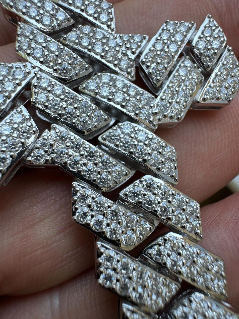 Hip Hop MOISSANITE Miami Cuban Prong Set Iced Out Cross Pendant - 925 Silver - 3 Sizes 1.25"-3.25"