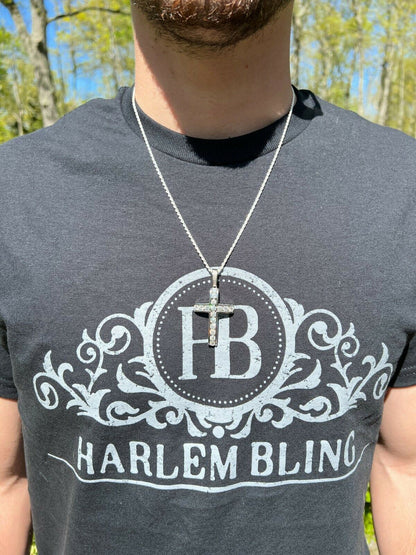 Hip Hop MOISSANITE Silver Gold Real Iced Diamond Tennis Cross Pendant Pass Diamond Test