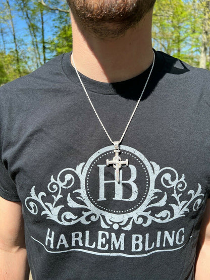 Hip Hop MOISSANITE Silver Gold Real Iced Hip Hop Nail Cross Pendant Pass Diamond Tester