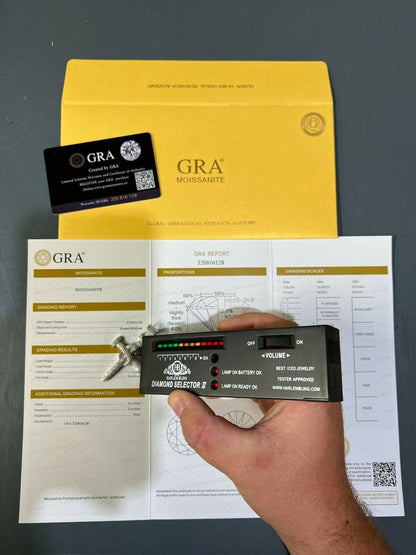 Hip Hop MOISSANITE Silver Gold Real Iced Hip Hop Nail Cross Pendant Pass Diamond Tester