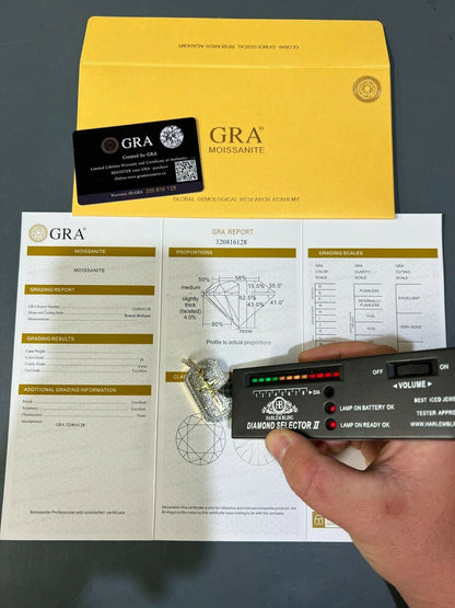 Hip Hop MOISSANITE Silver Gold Real Iced Jesus and Cross Dog Tag Pendant Pass Diamond Test