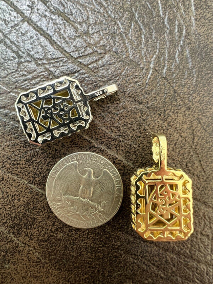 Hip Hop Real 925 Silver Hip Hop Iced Yellow Simulated Canary Diamond Pendant Necklace