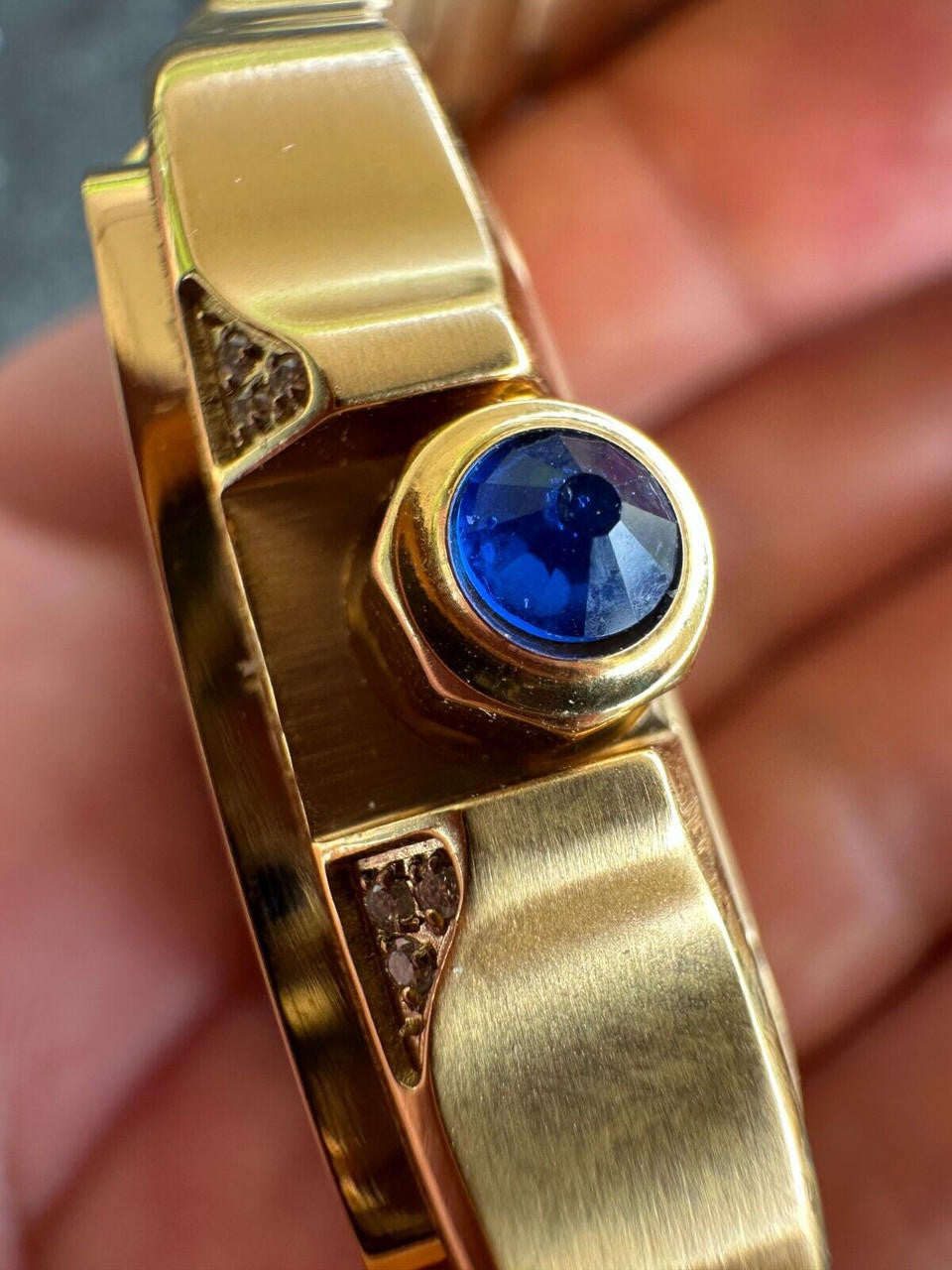 Hip Hop Real Hip Hop Watch Fully Iced Mens Automatic Movement Gold Stainless Arabic