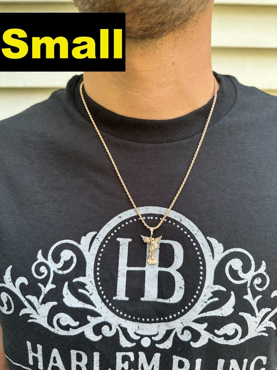 Hip Hop Real Iced MOISSANITE Saint Michael & Dragon Pendant 14k Rose Gold 925 Silver