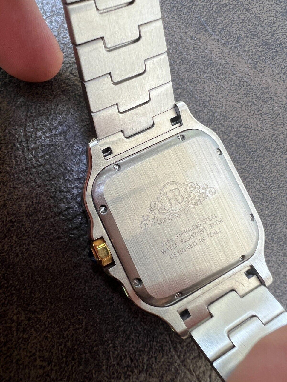 Hip Hop Real Mens 2.5ct MOISSANITE Watch Two Tone Gold Iced Automatic White Pearl Face