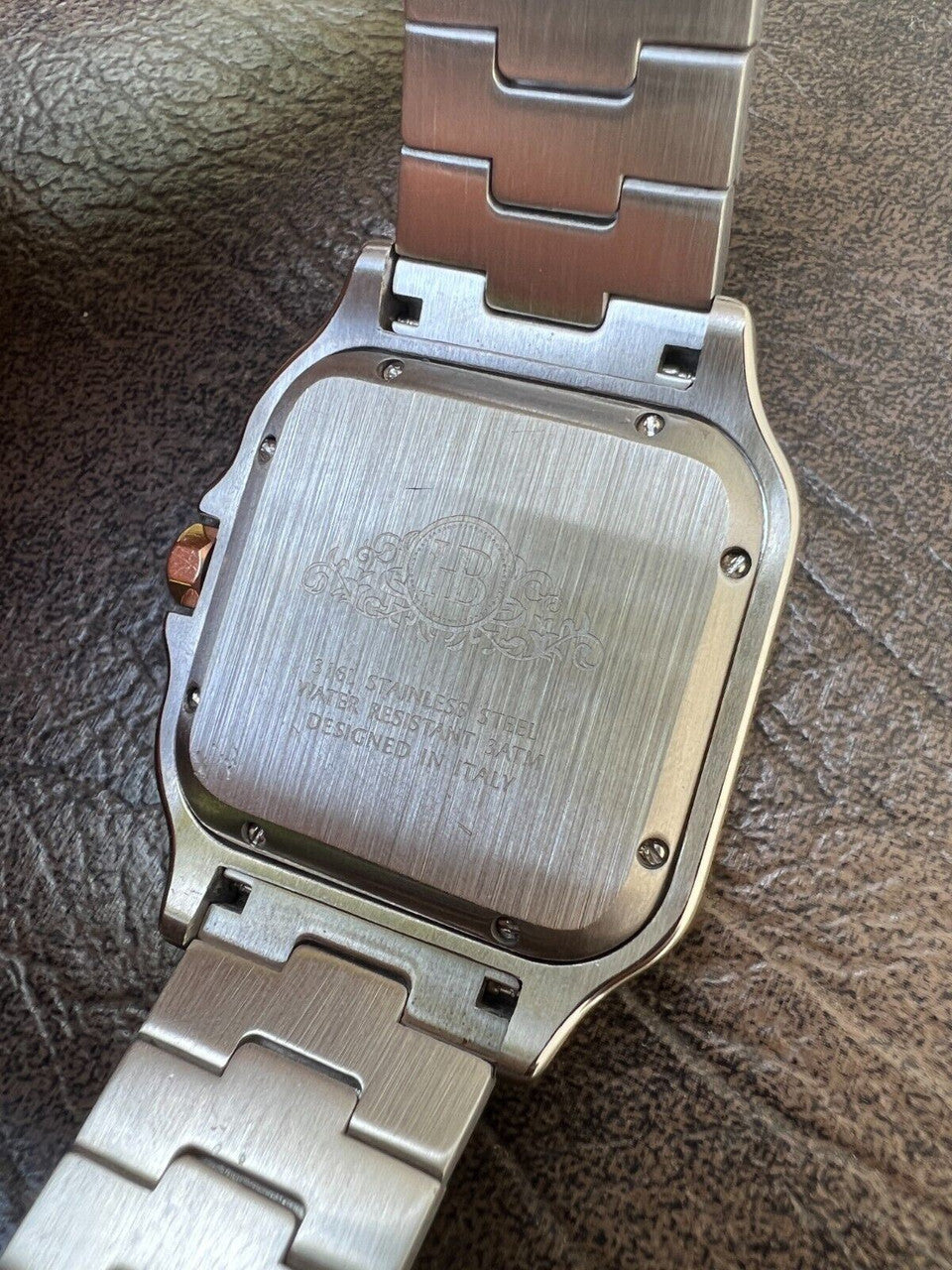 Hip Hop Real Mens 2.5ct MOISSANITE Watch Two Tone Rose Gold Iced Automatic Blue Face